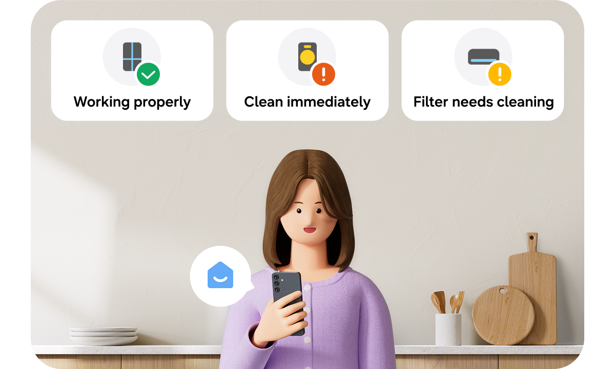 SmartThings sẽ thông báo khi thiết bị cần được chăm sóc