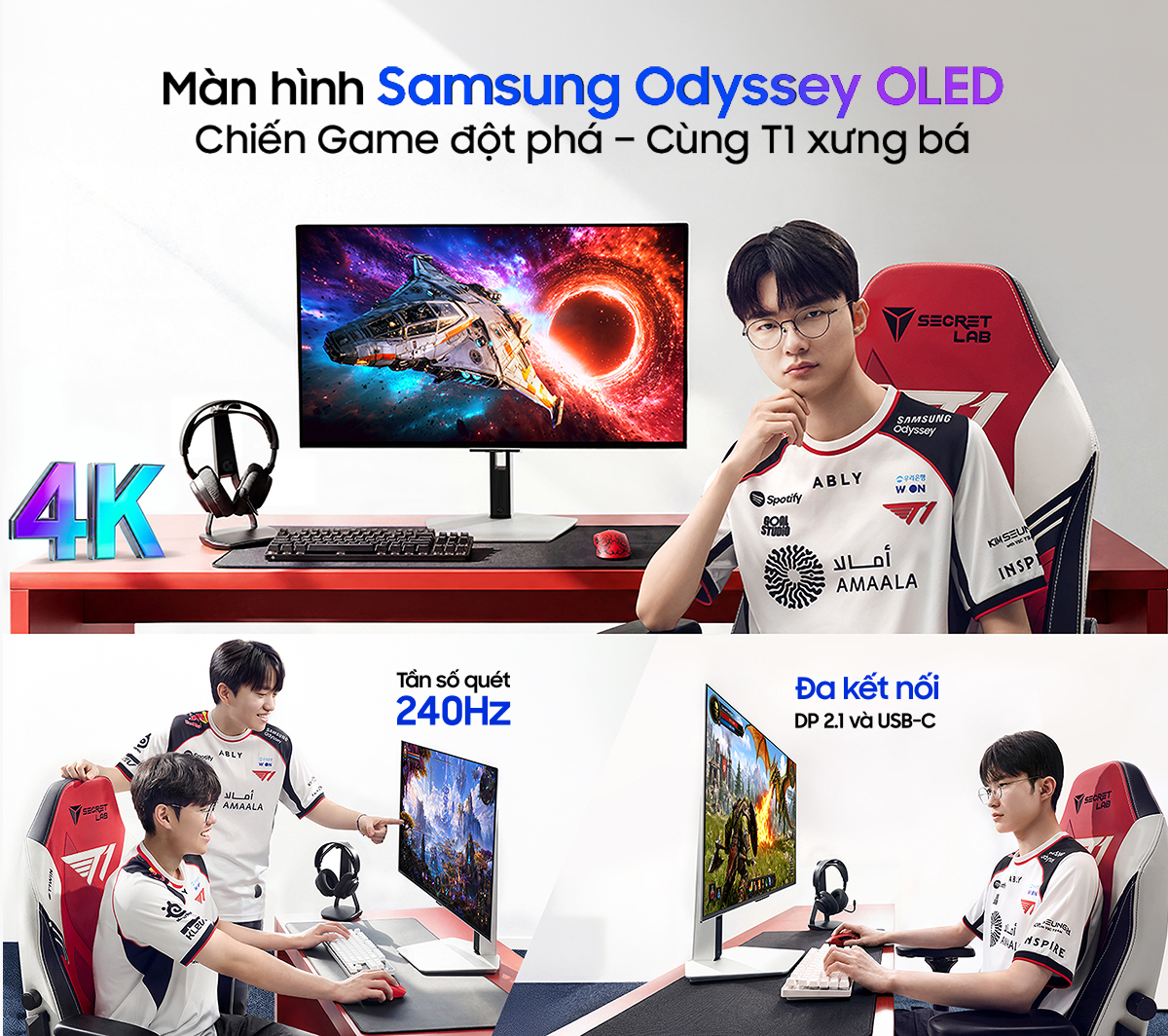 Màn hình Samsung Odyssey OLED Chiến Game đột phá - Cùng T1 xưng bá