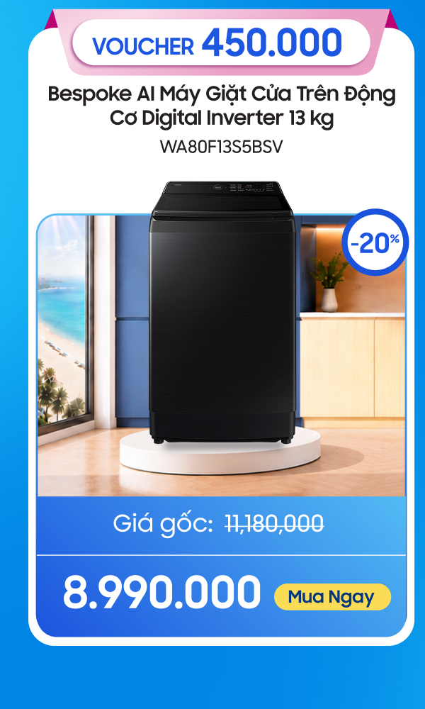Bespoke AI Máy Giặt Cửa Trên Động Cơ Digital Inverter 13 kg