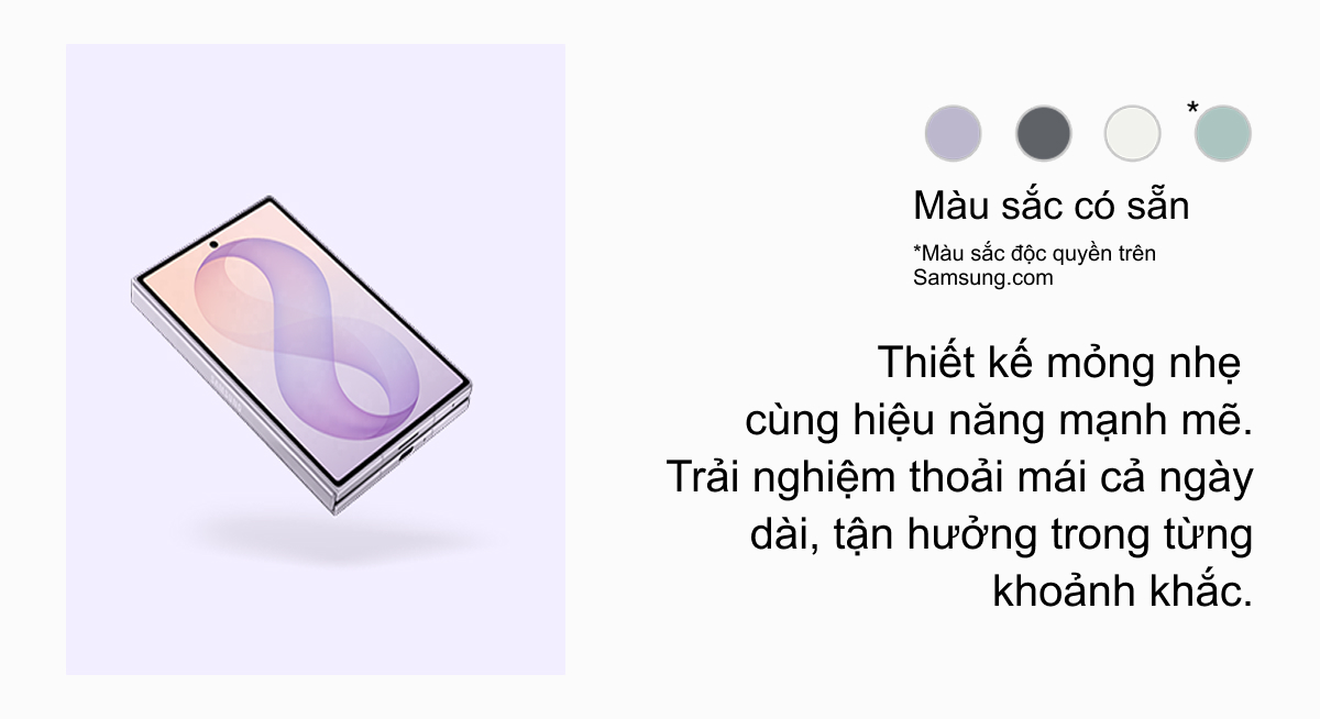 Thiết kế mỏng nhẹ