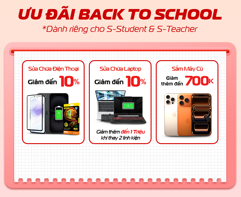 🎒ƯU ĐÃI HỜI NHẤT NĂM DÀNH RIÊNG CHO HỌC SINH SINH VIÊN🎒