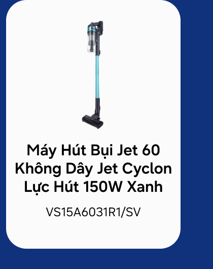 Máy Hút Bụi Jet 60 Không Dây Jet Cyclon Lực Hút 150W Xanh