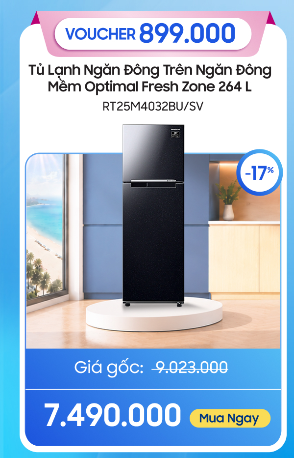 Tủ Lạnh Ngăn Đông Trên Ngăn Đông Mềm Optimal Fresh Zone 264 L